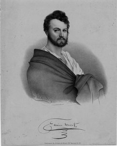 Edwin Forrest (1806-72), acteur, lithographie de Nathaniel Currier, publiée par Brown et Minot, New York