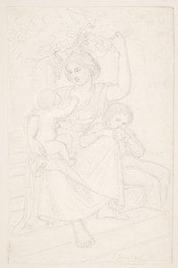 Une Italienne avec deux enfants - Elisabeth Jerichau Baumann