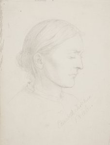 Vieille femme de profil
