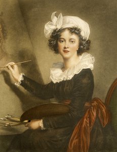 Gravure reproduisant Marie Élisabeth Louise Vigée Le Brun (ou Vigée-Lebrun ou Vigée Lebrun) - Elisabeth Louise (after) Vigee Lebrun