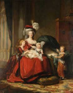 French: Marie-Antoinette de Lorraine-Habsbourg, reine de France et ses enfants Marie-Antoinette de Lorraine-Habsbourg, Queen of France, and her children