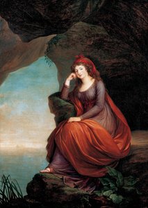 Portrait de Maria Josepha Hermenegilde von Liechtenstein, princesse Esterhazy, en Ariane à Naxos - Elisabeth Louise Vigee Lebrun