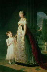 Maria Carolina Bonaparte (1782-1839) reine de Naples avec sa fille Laetitia Murat - Elisabeth Louise Vigee Lebrun