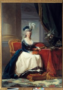 Marie-Antoinette - Portrait en pied de Marie Antoinette de Lorraine Habsbourg, reine de France - Elisabeth Louise Vigee Lebrun