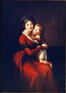 Portrait de la princesse Alexandra Petrovna Galitzine avec son fils
