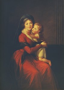 Portrait de la princesse Alexandra Golitsyna avec son fils Pyotr