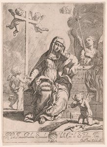 Vierge des Douleurs avec les symboles de la Passion