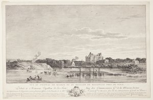 Vue du Château de Madrid et du Pavillon de Bagatelle près de Paris - Elise Saugrain