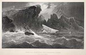 Câbles de séparation au large de Godsend Ledge, illustration de La deuxième expédition Grinnell à la recherche de Sir John Franklin, 1856 - Elisha Kane