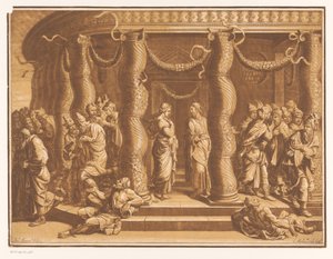 Christus en de overspelige vrouw - Elisha Kirkall