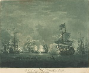 Combat en 1672 - Elisha Kirkall after Willem van de Velde the Younger