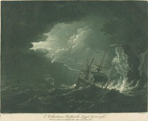 Scène de navigation de la collection de Richard Lloyd - Elisha Kirkall after Willem van de Velde the Elder