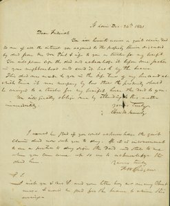 Lettre à Frederick Saugrain d