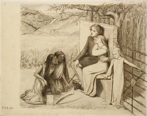Deux Amoureux, 1854 - Elizabeth Eleanor Siddal