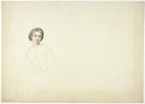 Étude pour portrait féminin - Elizabeth Murray