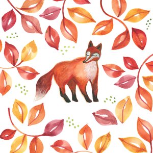 Renard, 2017 (aquarelle) - Elizabeth Rider