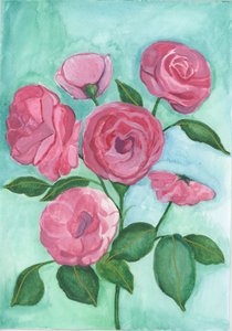 Roses roses, 2017 (aquarelle) - Elizabeth Rider