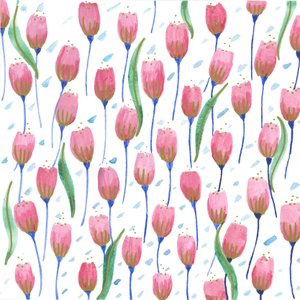 Tulipes roses, 2017 (aquarelle)