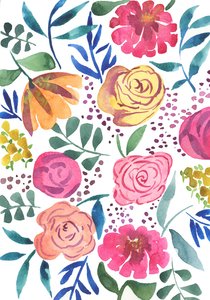 Rose Medley, 2018 (aquarelle)
