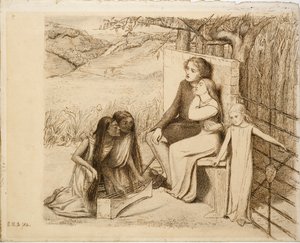 Deux Amoureux, 1854 - Elizabeth Siddal