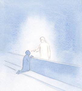 Toute mon anxiété a été arrêtée par le toucher de Sa main. Il m