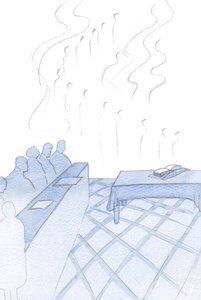 Les anges ont fait écho aux chants humbles des frères, leur adoration entrelacée de joie et de bannières lumineuses - Elizabeth Wang