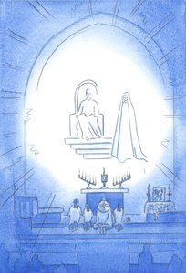 Le Christ est intronisé au-dessus de nous, dans la gloire, lors de notre Neuvaine et Bénédiction, qui est comme une fête céleste. Notre mère Marie se tient joyeusement à proximité - Elizabeth Wang