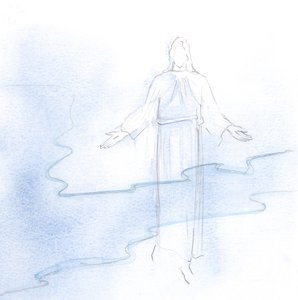 Le Christ est caché derrière deux voiles