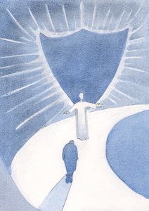 Le Christ est notre guide, qui nous protège actuellement de la lumière éblouissante du Ciel, nous prépare à la gloire, 2000