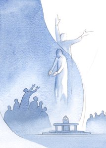 Le Christ est vraiment un avec nous, par sa chair et son sang, et aussi un avec le Père (vers qui il nous attire) à cause de sa divinité