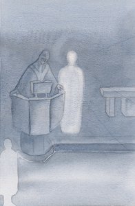 Le Christ se tenait à côté du prêtre qui lisait le Saint Évangile pour nous tous, qui était la propre parole du Christ