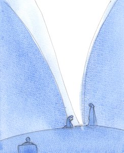 Dieu le Fils est né de la Vierge Marie, 2005 (aquarelle sur papier) - Elizabeth Wang