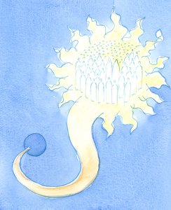 Le Ciel est comme une maison lumineuse bien au-dessus de l
