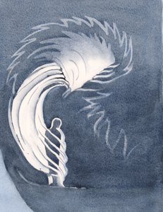 En Communion, la présence du Christ nous enveloppe comme un manteau, nous réchauffant de Grâces Célestes, nous réconfortant - Elizabeth Wang