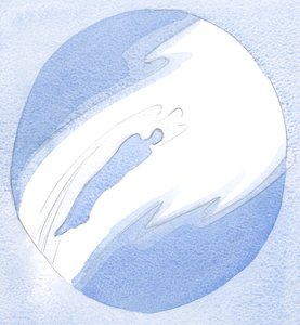 En réponse à la prière, un ange se précipite vers l