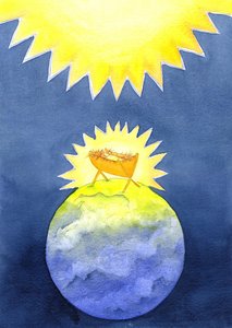 Jésus-Christ est Dieu fait homme; pourtant il est venu sur terre non pas en puissance, mais comme un bébé sans défense