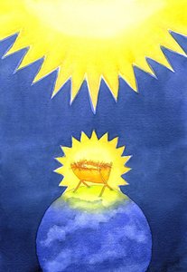 Jésus-Christ est Dieu fait homme ; pourtant il est venu sur terre non pas en puissance, mais comme un bébé sans défense