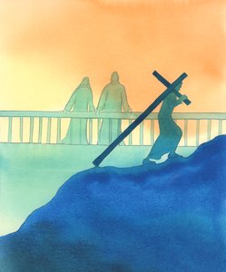 Jésus et Marie nous regardent avec tendresse alors que nous suivons notre propre chemin de croix