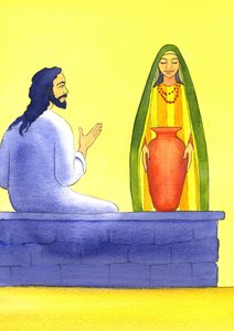 Jésus rencontre la femme samaritaine au puits