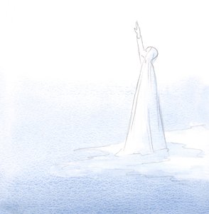 Marie a levé la main en prière vers le Père, qui exauce le moindre souhait de son cœur, 2001 - Elizabeth Wang