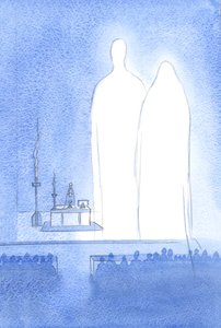 Notre Sainte Dame est présente avec nous lors de notre célébration de Pâques. Avec tout le Ciel, elle écoute les louanges offertes à son divin fils