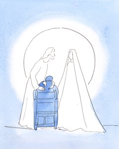 Notre Sainte Dame était avec moi, avec son Fils, offrant une salutation de Pâques. Ils étaient tous deux ravis de ma joie de les voir, et de ma joie de savoir qu