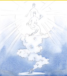 Nos prières pour les autres montent comme des lettres portées sur un nuage d