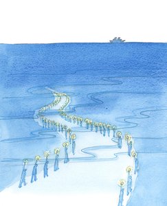 Les personnes qui meurent en priant (comme celles qui sont mortes en priant le Rosaire sur le Titanic) marchent sur une route qui semble mener aux ténèbres