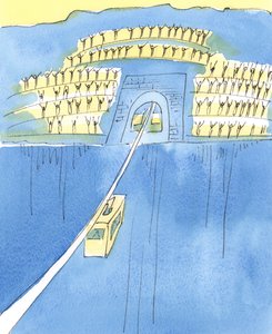 Le voyage de la vie à la mort est comme être dans un téléphérique entre deux montagnes