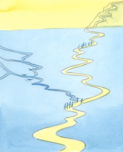 Nous sommes tous en voyage, passant devant de grands marécages et des sables mouvants