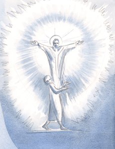 Quand une âme est vide de tous désirs vains, le Christ la remplit de sa lumière, dans la Sainte Communion; et comme le Christ loue son Père, dans l