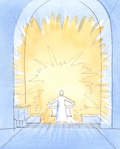 Quand le pain a été consacré à la messe, le Christ est substantiellement présent sur notre autel, dans toute Sa gloire