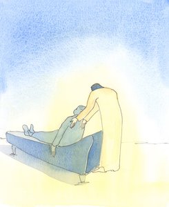 Quand nous sommes malades, et que le Christ vient à nous dans la Sainte Communion, c
