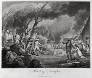 La bataille de Lexington, 19 avril 1775 - Elkanah Tisdale
